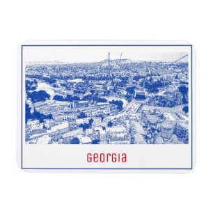 Ímã Arquitetura de rua Tbilisi Georgia Cityscape