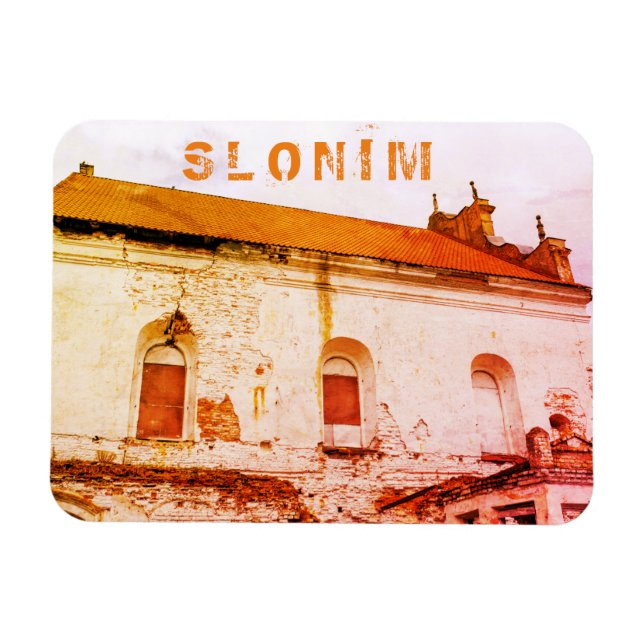 Ímã Arquitetura de sinagoga de Excelentes Slonim da Bi (Horizontal)