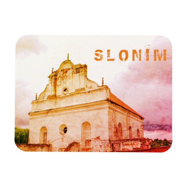 Ímã Arquitetura de sinagoga de Excelentes Slonim da Bi (Horizontal)