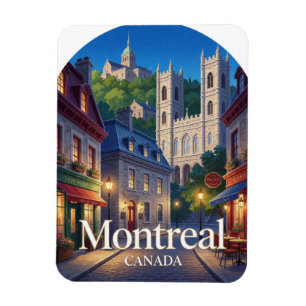 Ímã Arquitetura de Viagem do Antigo Quebec em Montreal