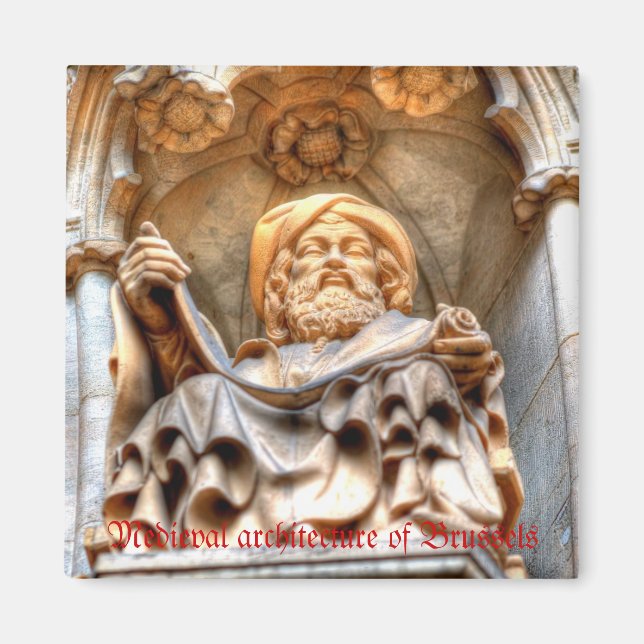 Imã Arquitetura medieval do Grande Lugar em Bruxelas (Frente)