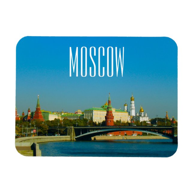 Ímã Arquitetura Paisagística da Cidade de Moscou, Krem (Horizontal)