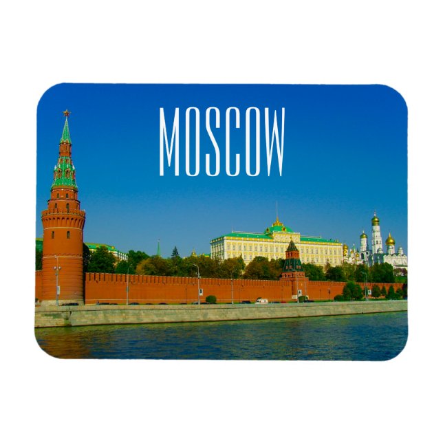 Ímã Arquitetura Paisagística da Cidade de Moscou, Krem (Horizontal)
