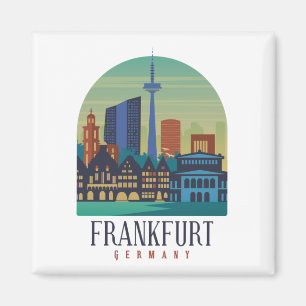 Imã Arquitetura Skyline Frankfurt-Alemanha