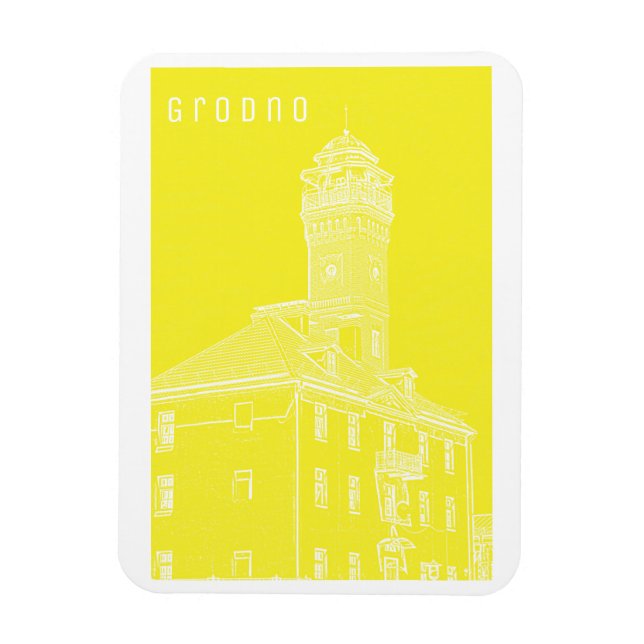 Ímã Arquiteturas de Grodno Belarus Visualizam Torre de (Vertical)