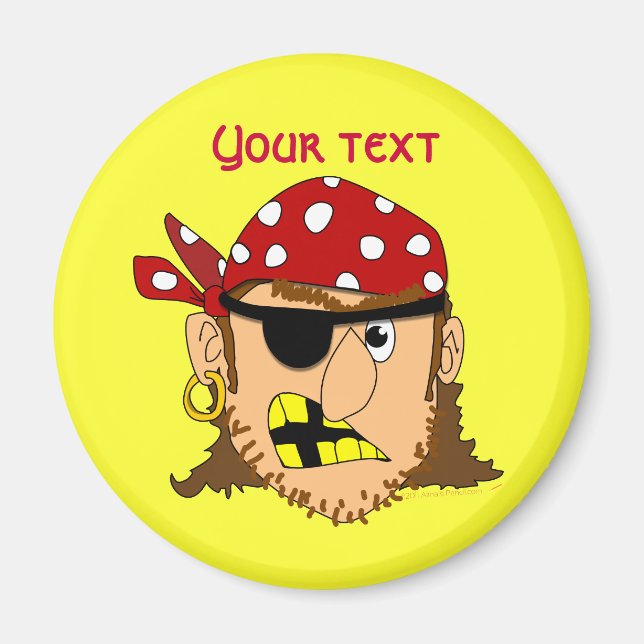 Imã Arr Pirate Personalizable Pirate Studs (Frente)