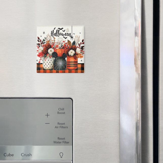 Imã Arranjo de Halloween com Abóboras (In Situ (Fridge))
