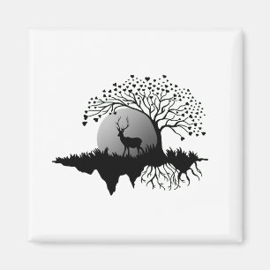 Imã Arraste-Se Sob Árvore E O Ímã De Lua Completa