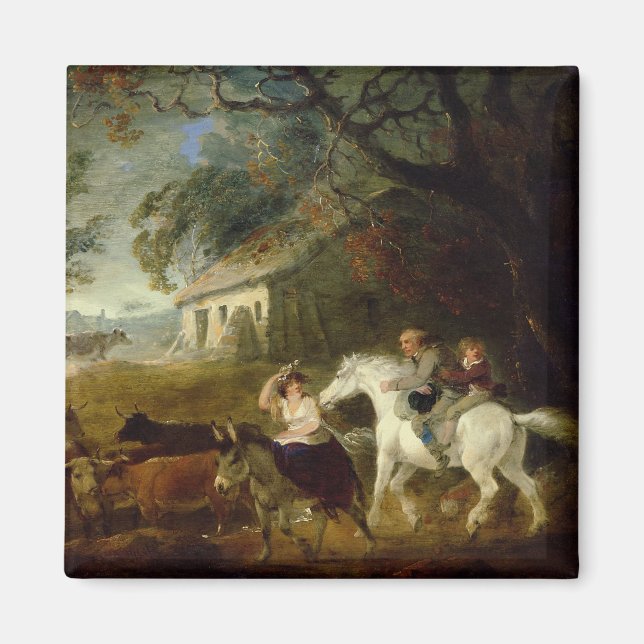 Imã Arredondando antes da Tempestade, 1805 (óleo no pa (Frente)