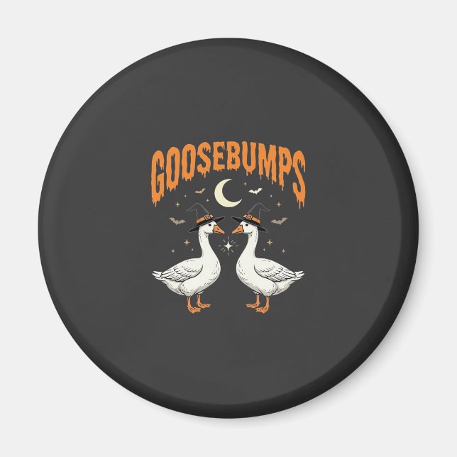 Imã Arrepios de Bruxas de Gansos de Halloween Design V (Frente)