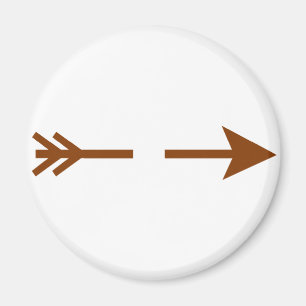 Imã Arrow Brown Quebrou O Zazzle Do MUSEU