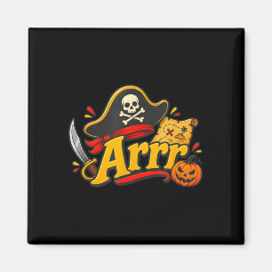 Imã Arrr pirata engraçado halloween chapéu de pirata a