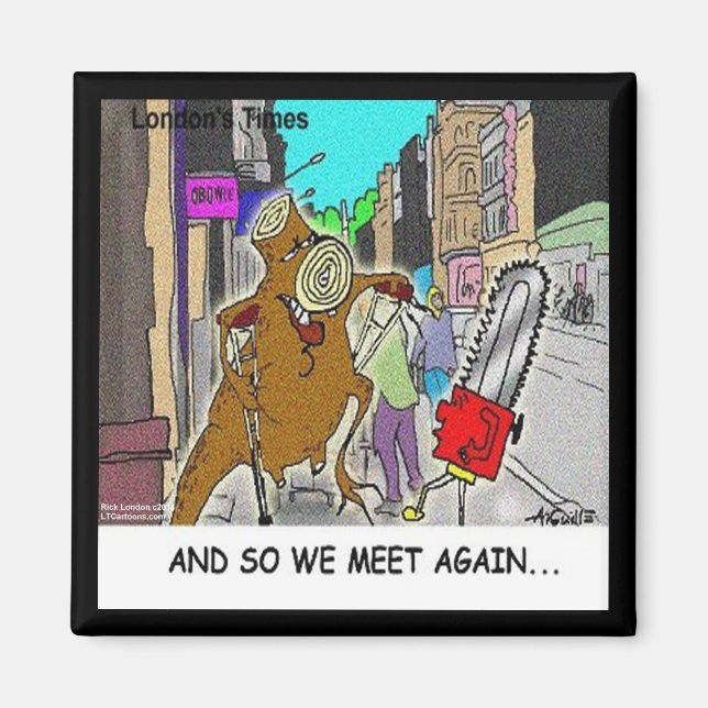 Imã Arrumado: Chainsaw Vs Tree engraçado (Frente)