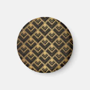 Imã Art Deco Black Dourado: Geométrico