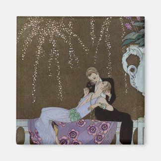 Imã Art Deco Casal Kissing