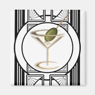 Imã Art Deco Cocktails Magnets