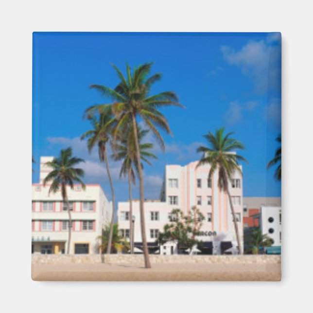 Imã Art Deco Distrito De South Beach Miami (Frente)
