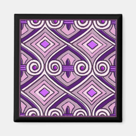 Imã Art Deco Does Persia (Bright Purples)