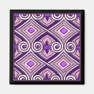 Imã Art Deco Does Persia (Bright Purples)