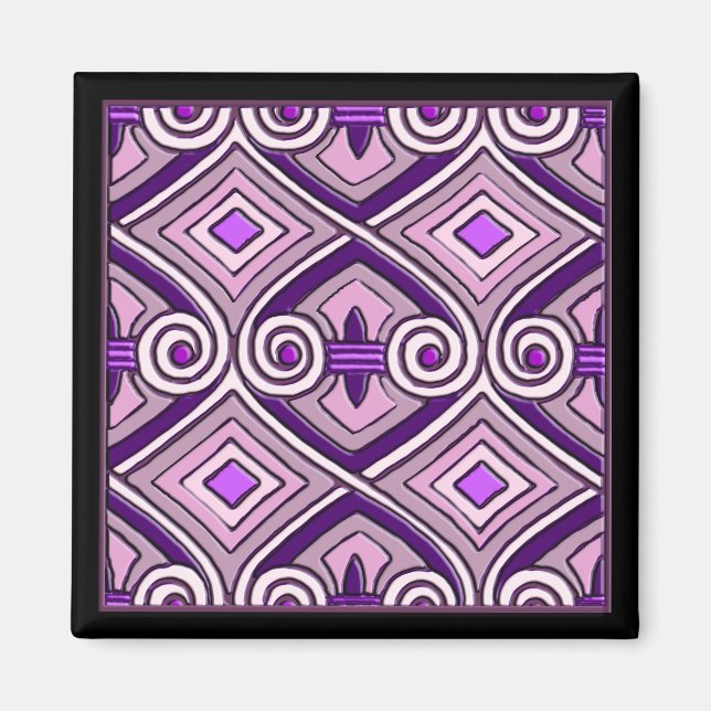 Imã Art Deco Does Persia (Bright Purples) (Frente)