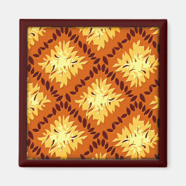 Imã Art Deco Flower Grid - Pumpkin (ímã)