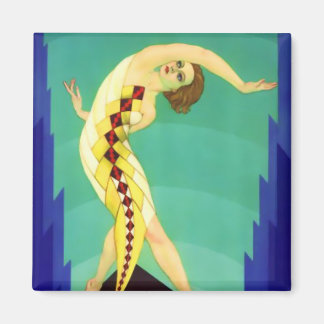 Imã Art Deco Girl