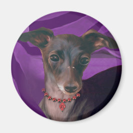 Imã Art Deco Greyhound Refrigerator Magnet