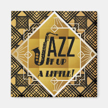 Art deco jazz saxofone Black Gold