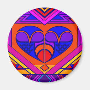Imã Art Deco Namorados Heart