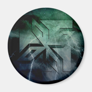 Imã Art Deco Ninja Star Icon, Galaxy Relâmpago