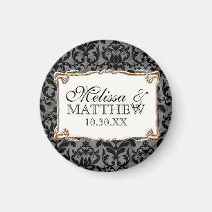 Imã Art Deco Nouveau Gatsby Style Dourada n Lace Look