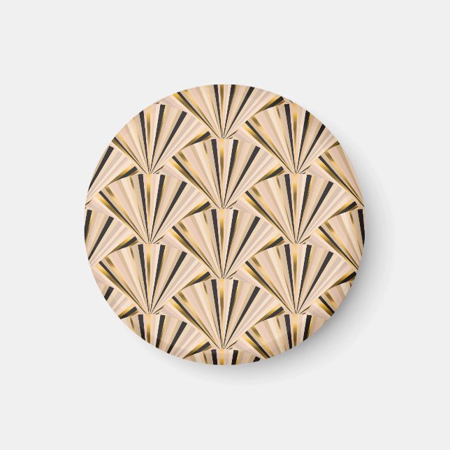 Imã Art Deco Scales: Glamor geométrico do Ouro (Frente)