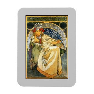 Ímã Art Nouveau Alfons Mucha Princess Hyacinth