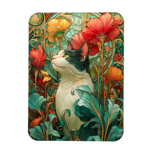 Ímã Art Nouveau Cat