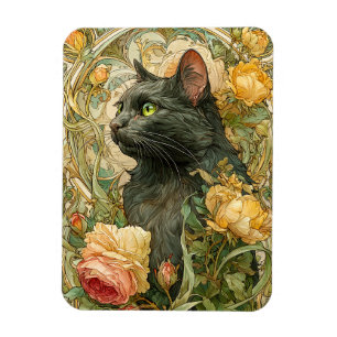 Ímã Art Nouveau Cat