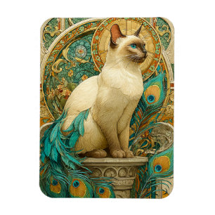 Ímã Art Nouveau Cat