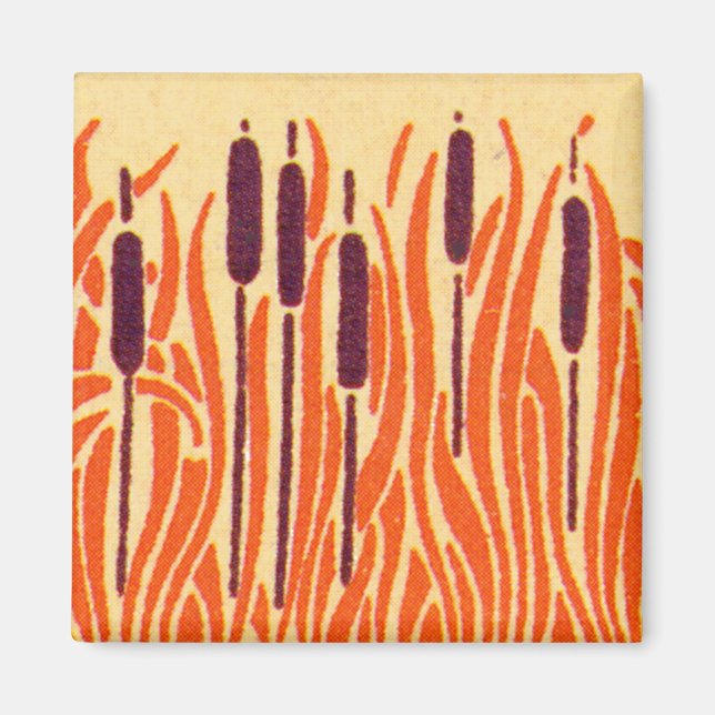 Imã Art Nouveau Cat Tails - Magnet (Frente)