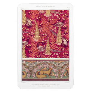 Ímã Art nouveau fox faasant Foxglove verneuil