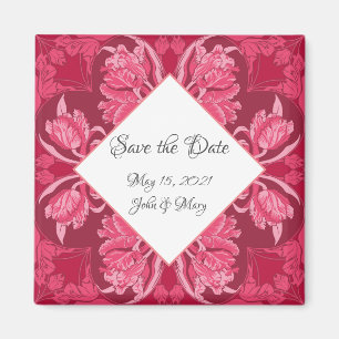 Imã Art Nouveau - Imagem Floral para "Salvar a Data!"
