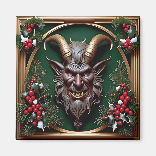 Imã Art Nouveau Krampus Magnet (Frente)