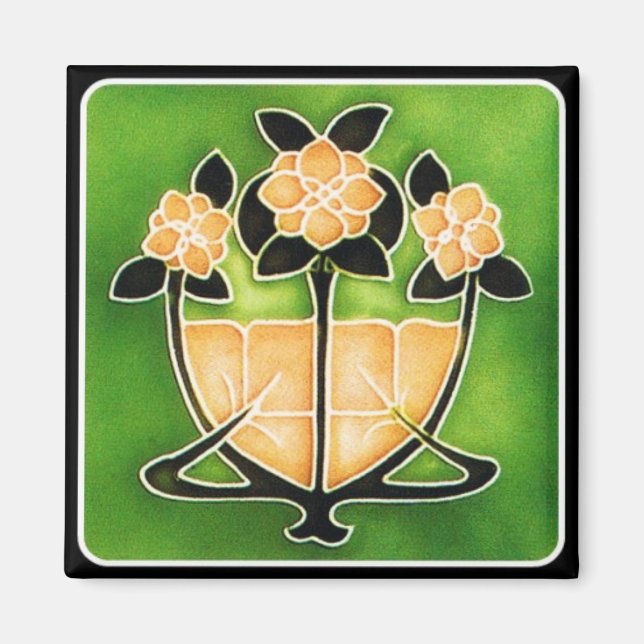 Imã Art Nouveau Magnet Floral (Frente)