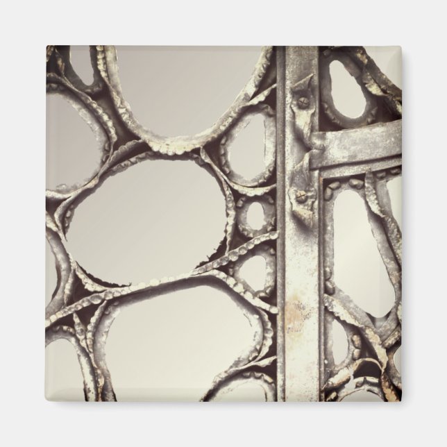 Imã Art nouveau porta de ferro antoni gaudi elegant (Frente)