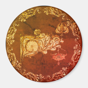 Imã Art nouveau queda scona teia marmoreada