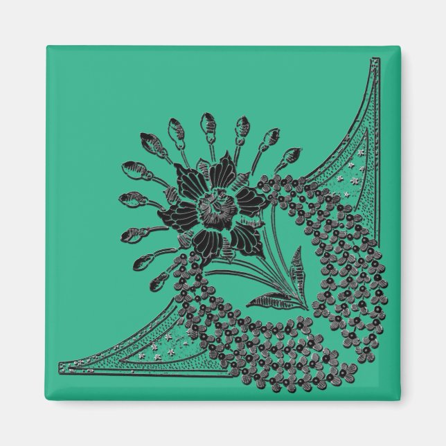 Imã Art Nouveau Sparkle Design Magnet (Frente)