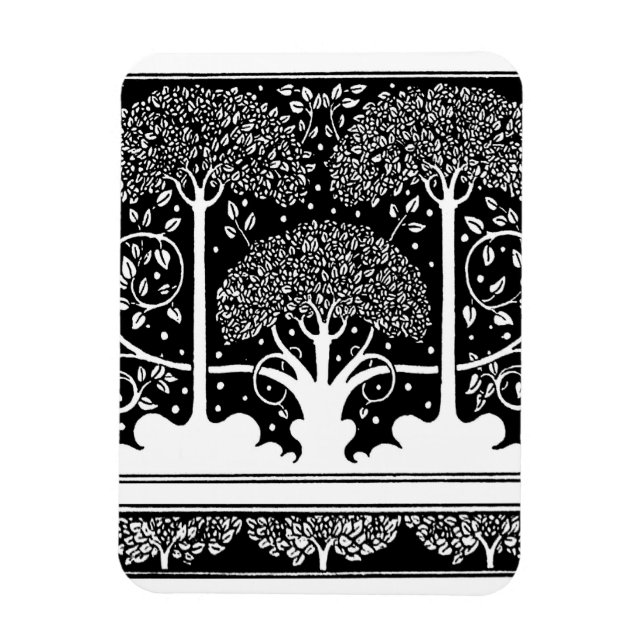 Ímã Art Nouveau Tree Beardsley Pattern (Vertical)