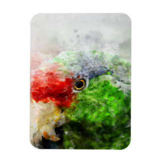 Ímã Art Watercolor Parrot Green Parakeet Gif