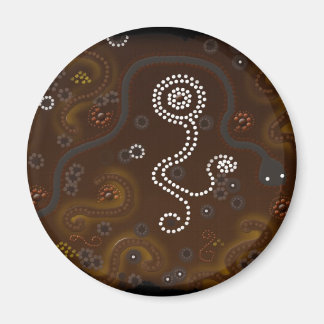 Imã Arte Aboriginal de Estilo Australiano