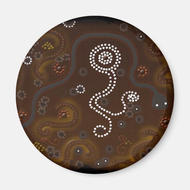 Imã Arte Aboriginal de Estilo Australiano (Frente)