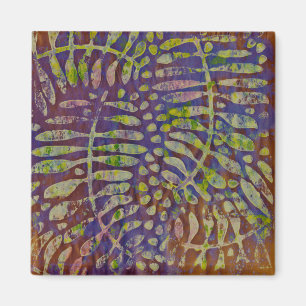 Imã Arte abstracta do estêncil do impressão de Gelli