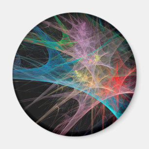 Imã Arte Abstrata Arco-Íris Gelo